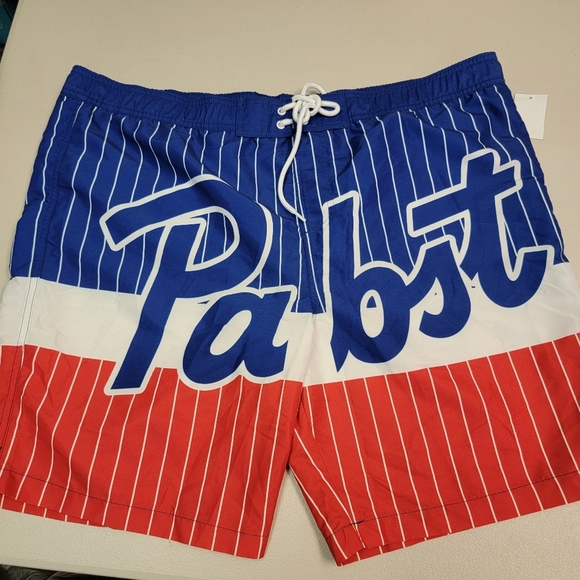 Pabst Blue Ribbon Swimming Trunks With Mesh Lining Size XL - Picture 1 of 4
